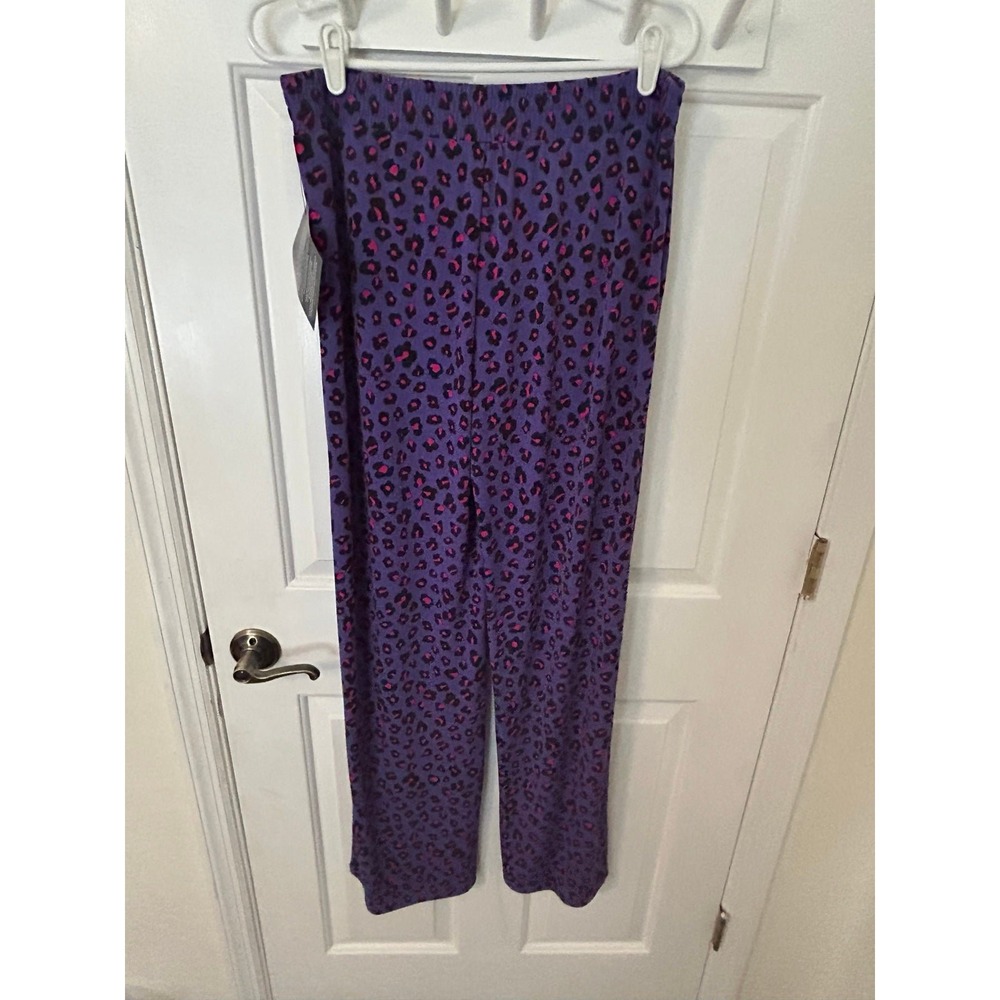 Iman Global Chic Purple Cheetah Pants LG/Tall - Picture 1 of 2